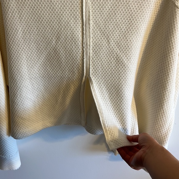 Free people we the free bell sleeve ivory white sweater size medium - Picture 4 of 5